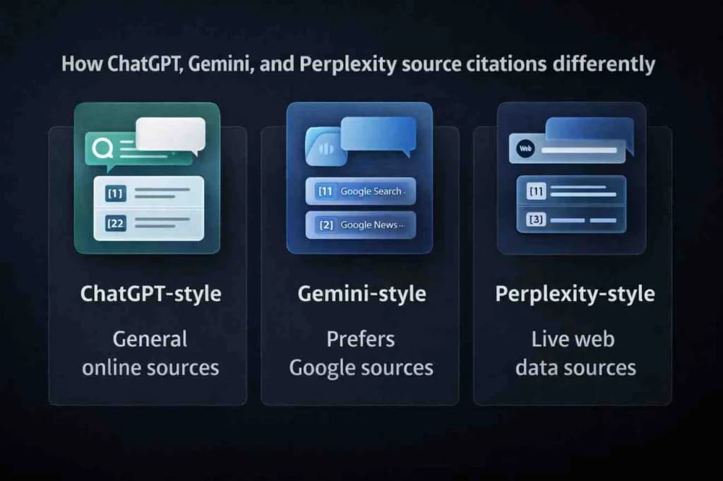AI search engines comparison data research sourcing