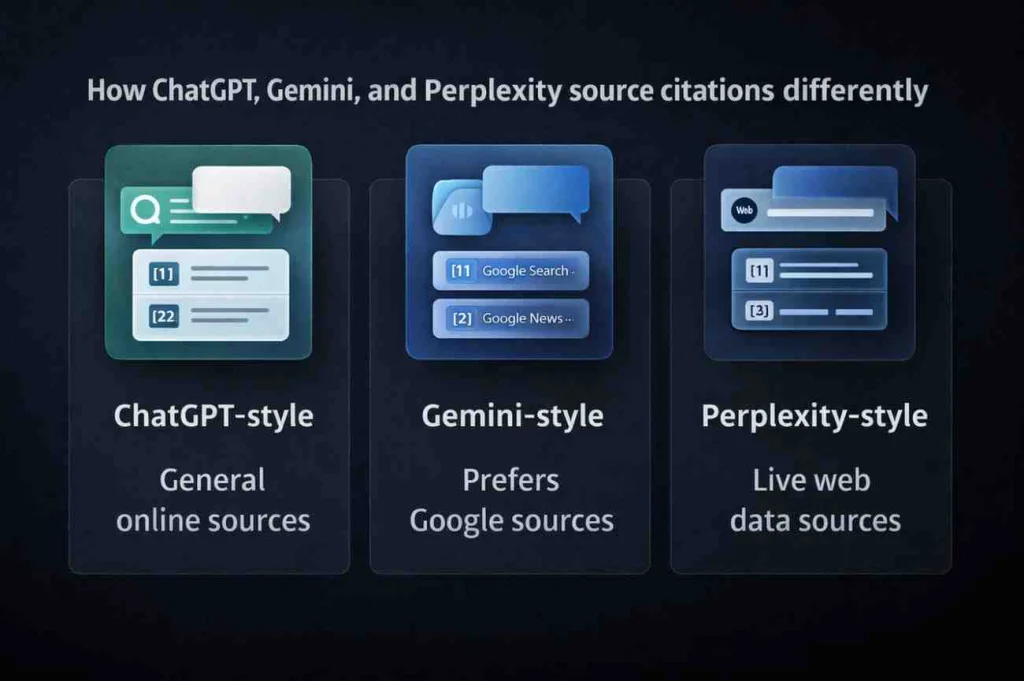 AI search engines comparison data research sourcing